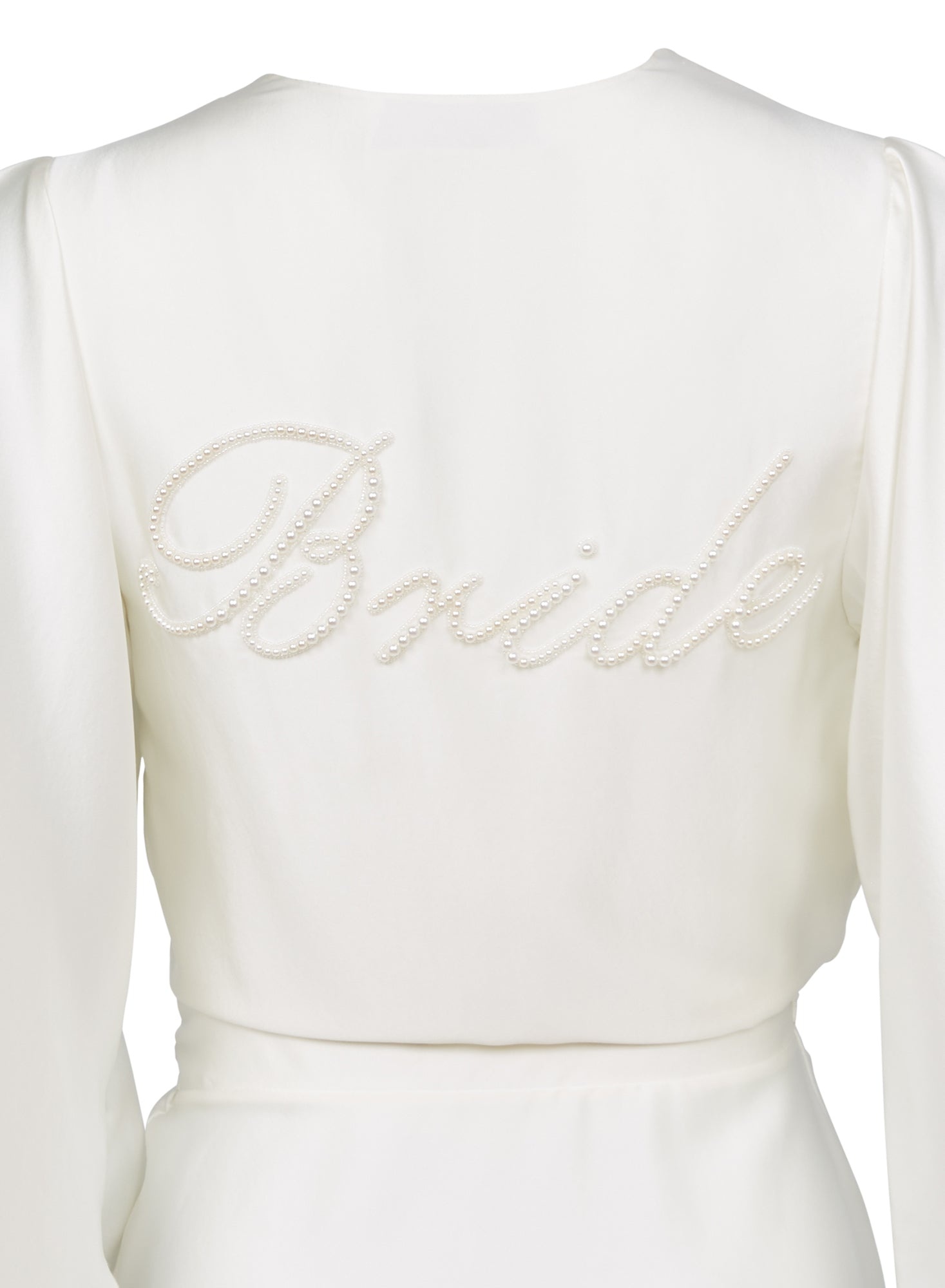 Bride Embroidered Angel Sleeve Robe - 8