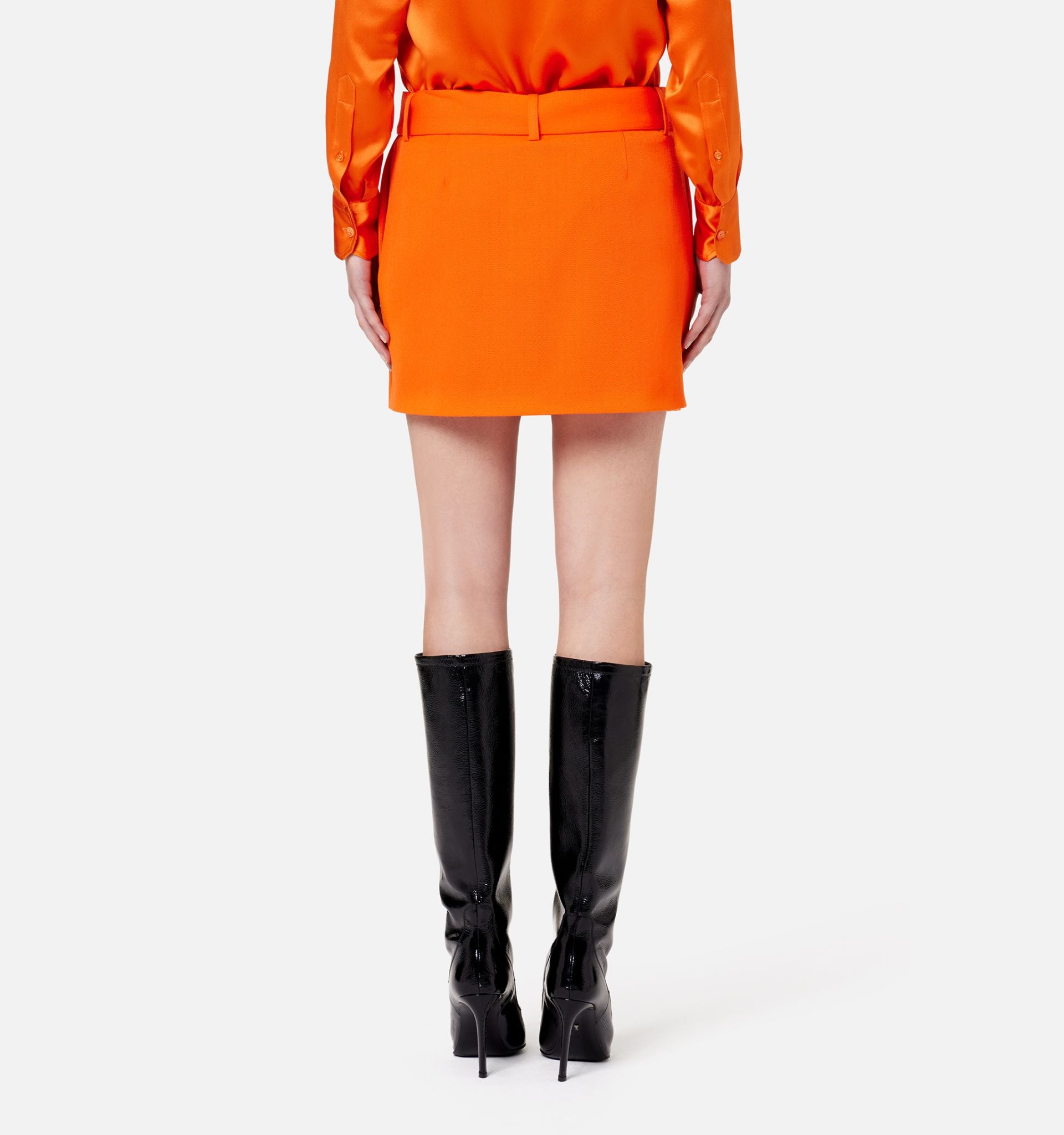 Belted Mini Skirt - 6