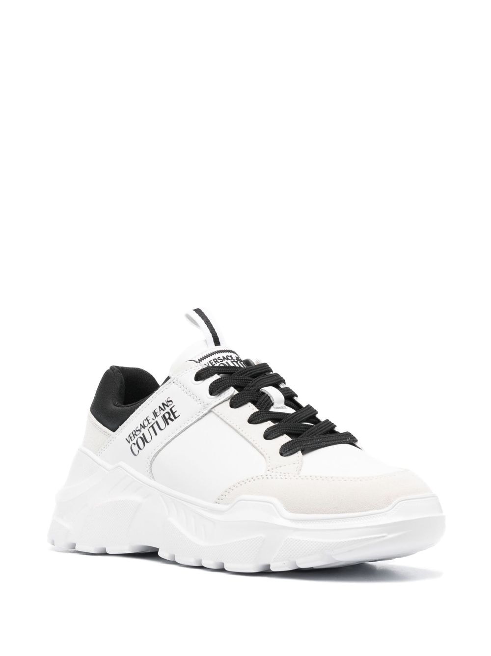 logo-print leather low-top sneakers - 2