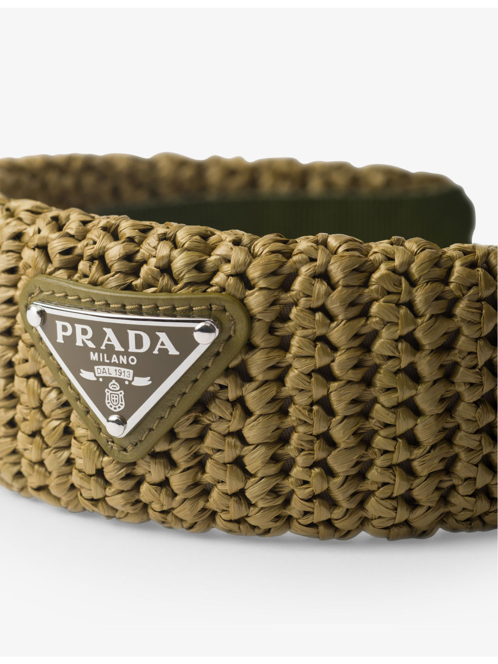 Crochet brand-plaque woven headband - 2