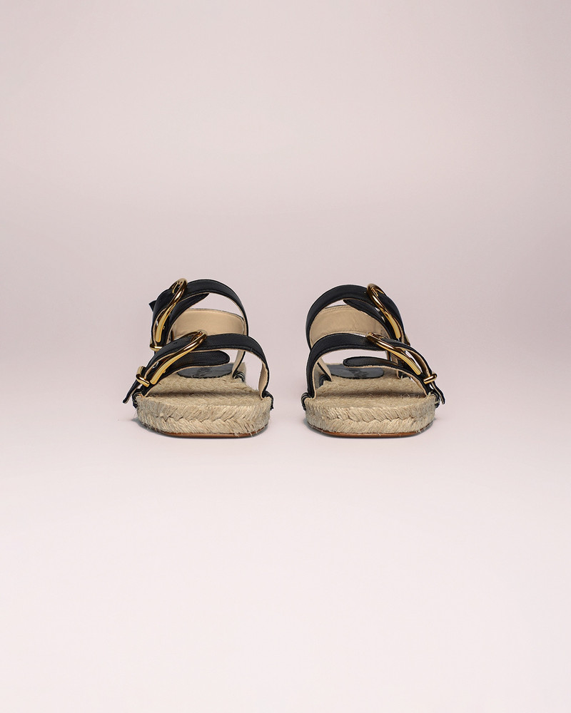 Nanushka MUNGA - Lamb nappa sandals - Black outlook