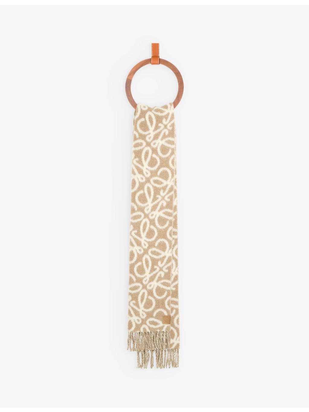 Anagram-patch wool and alpaca-blend scarf - 4
