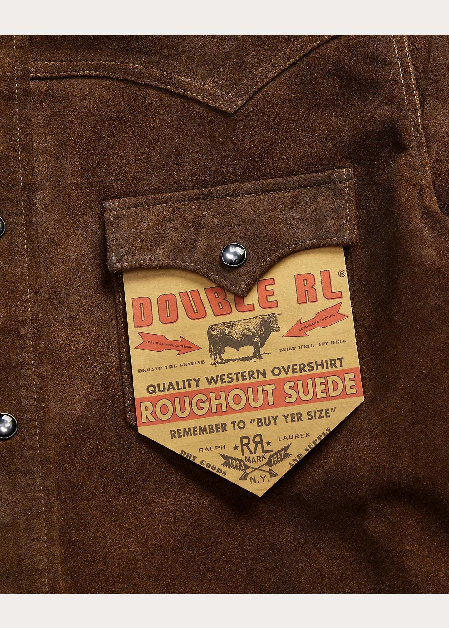 Roughout Suede Western Overshirt - 4
