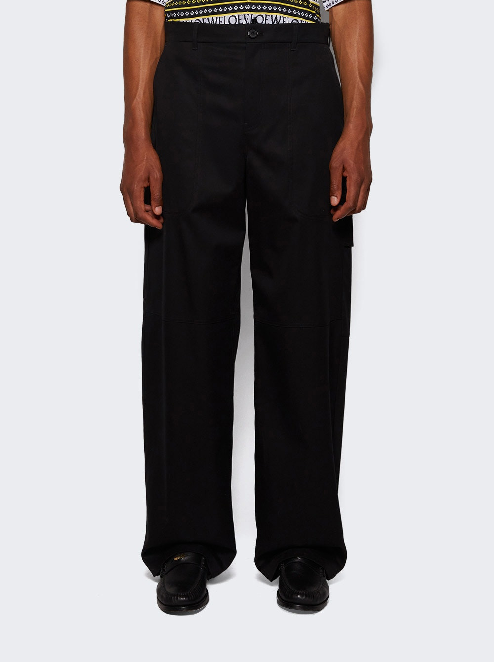 Cotton And Silk Cargo Trousers Beige - 2