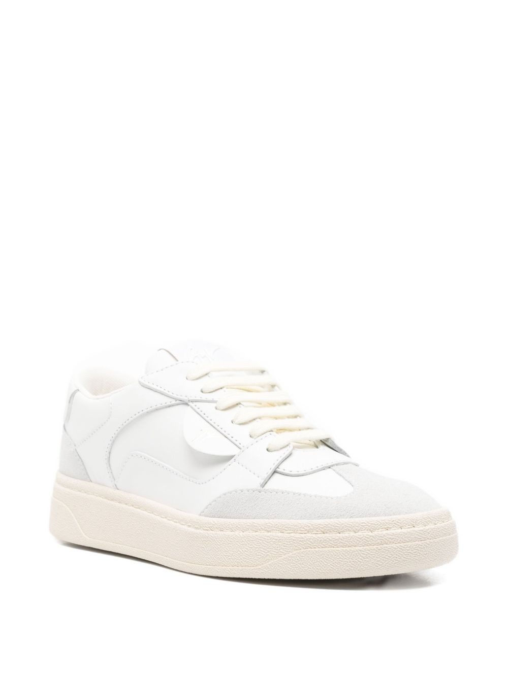 leather panelled sneakers - 2