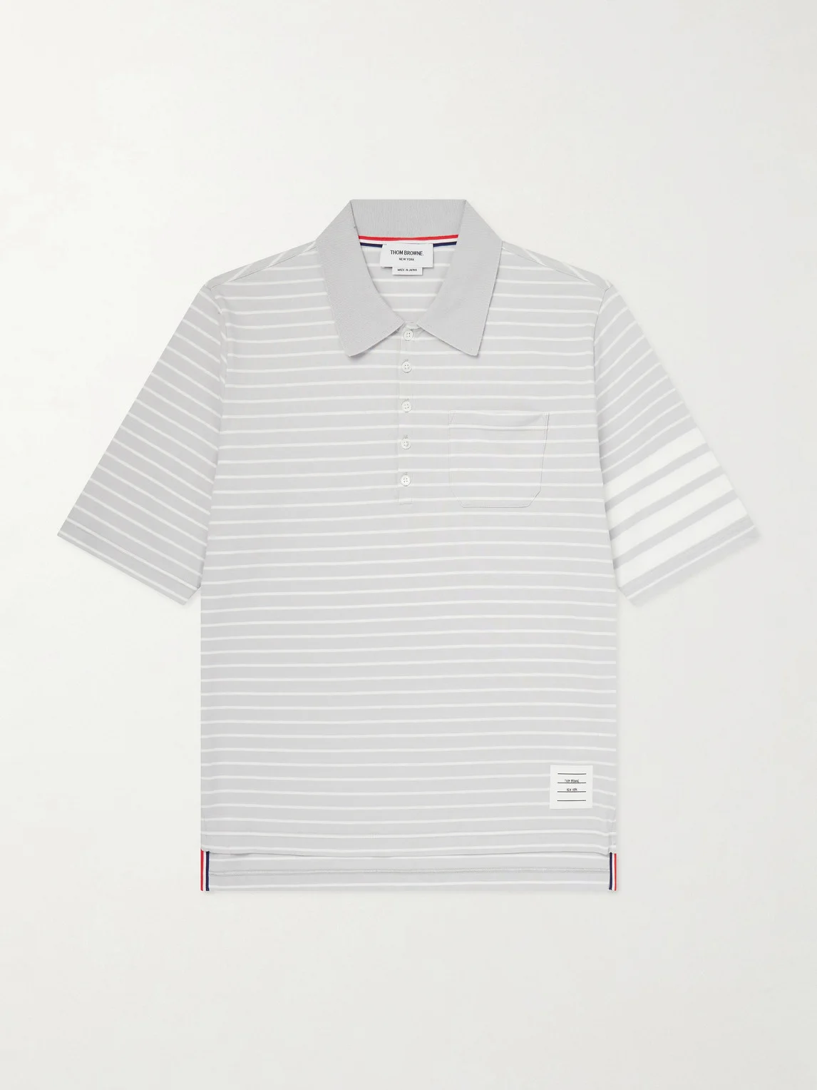 Striped Cotton-Jersey Polo Shirt - 1