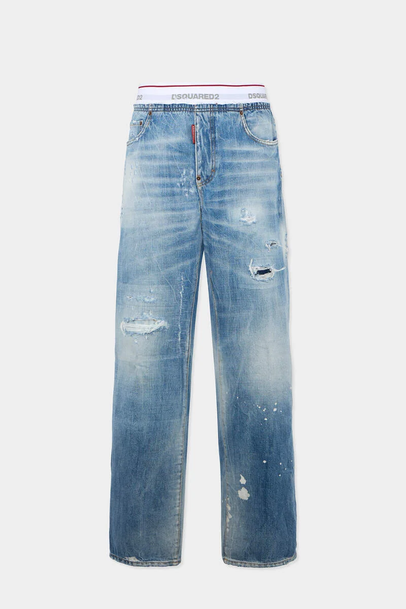 LIGHT WASH DENIM JOGGER - 1