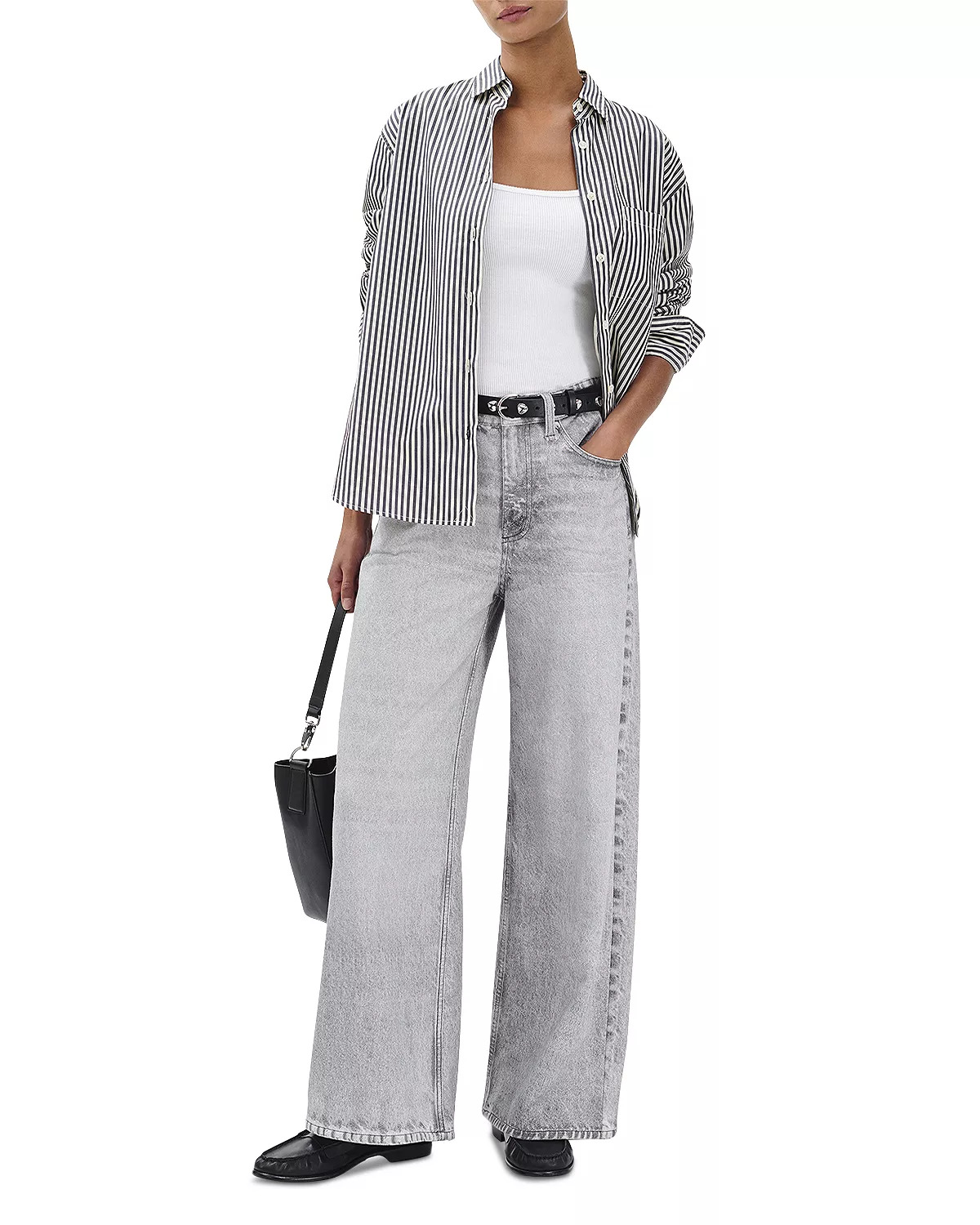 Miramar Sofie Wide Leg Jeans in Icey Gray - 2
