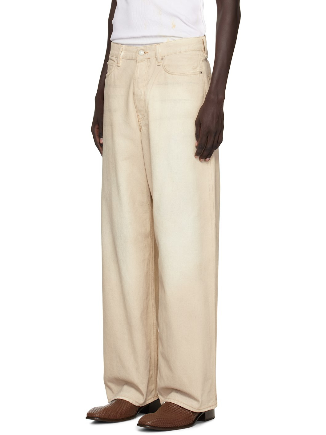 Beige Loose Fit 1981 Jeans - 4