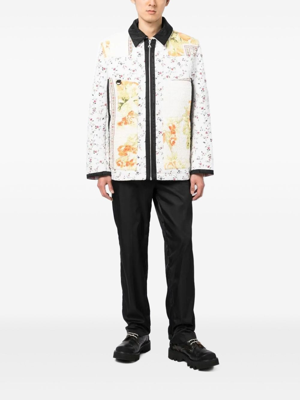 floral-patchwork quilted jacket - 2