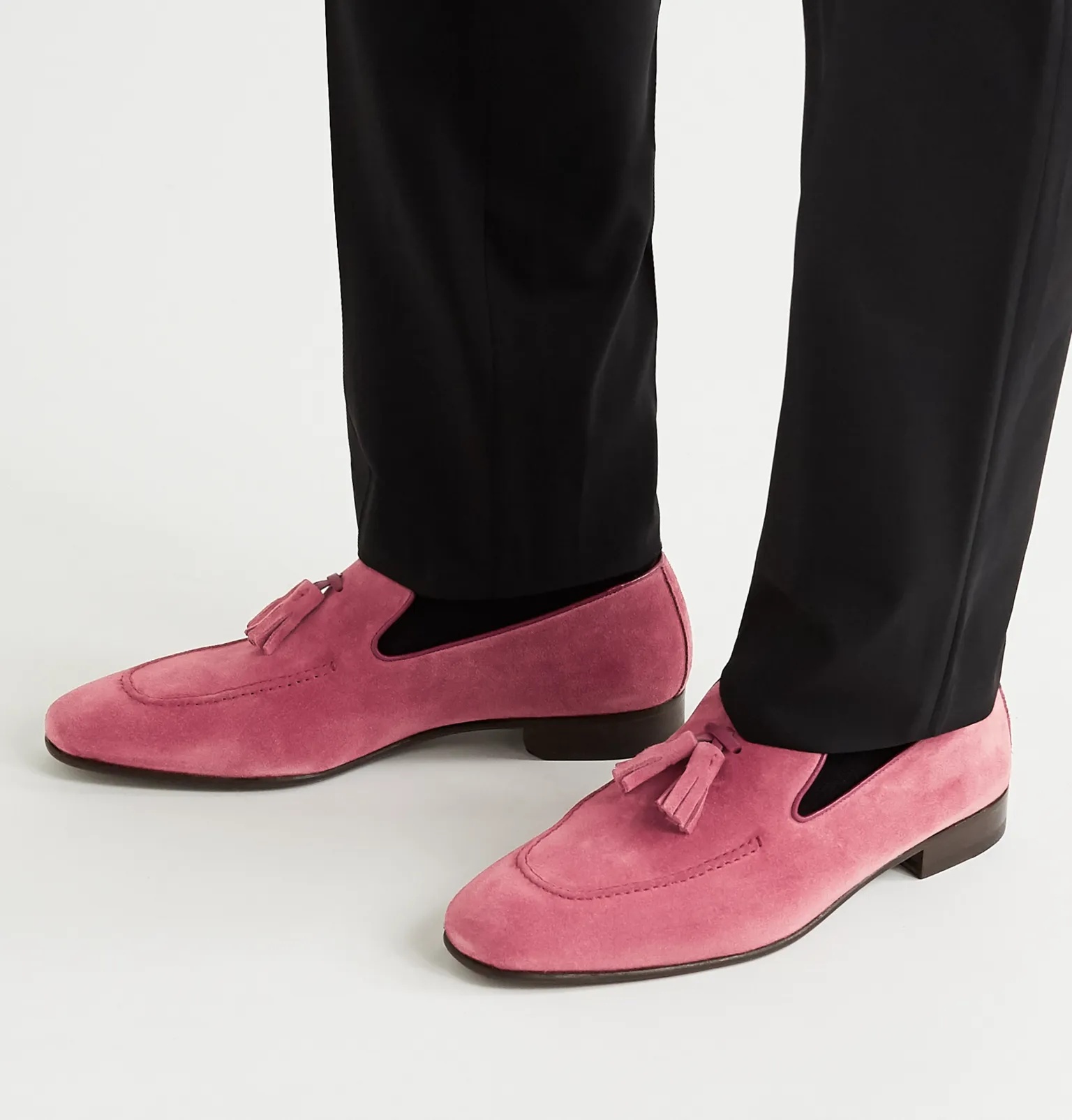 Chester Leather-Trimmed Suede Tasselled Loafers - 4