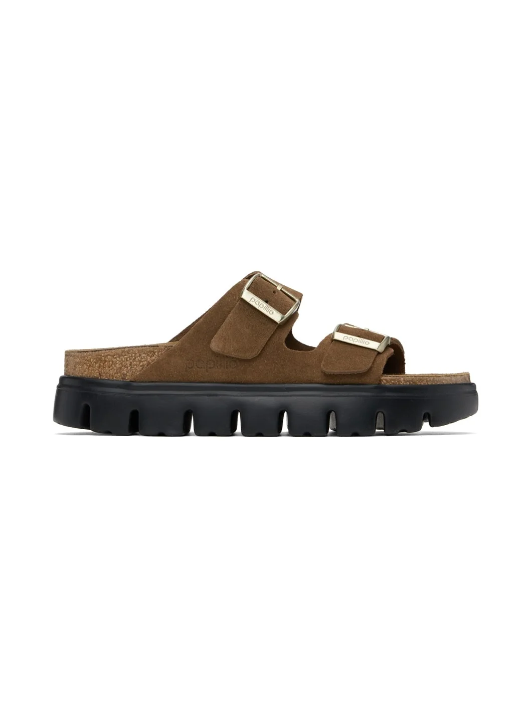 Brown Narrow Papillio Arizona Platform Sandals - 1