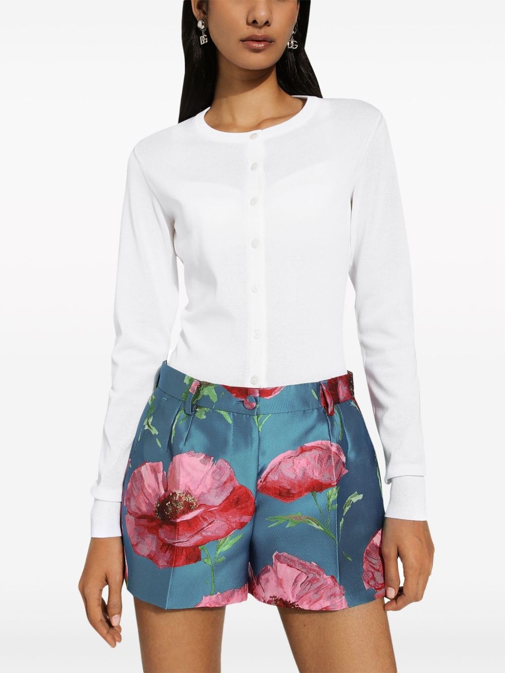 DG-embroidered fine-knit cardigan - 5