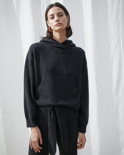 Nanushka MOG - Cashmere blend knit hoodie - Charcoal outlook