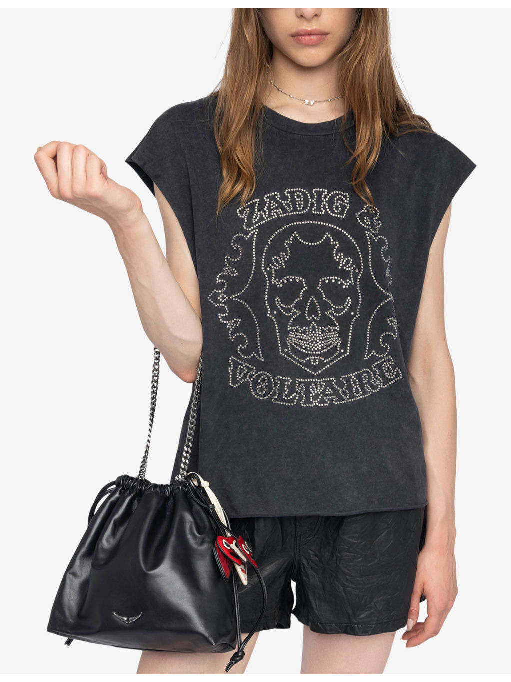 Cloe Rhinestone-Embellished Cotton-Jersey Tank Top - 5