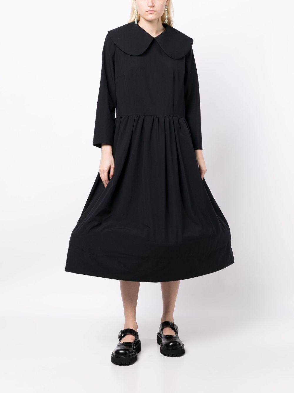 bib-collar midi dress - 2