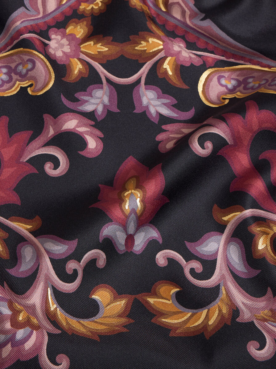 SILK TWILL KESA WITH PLACED PRINT - 6