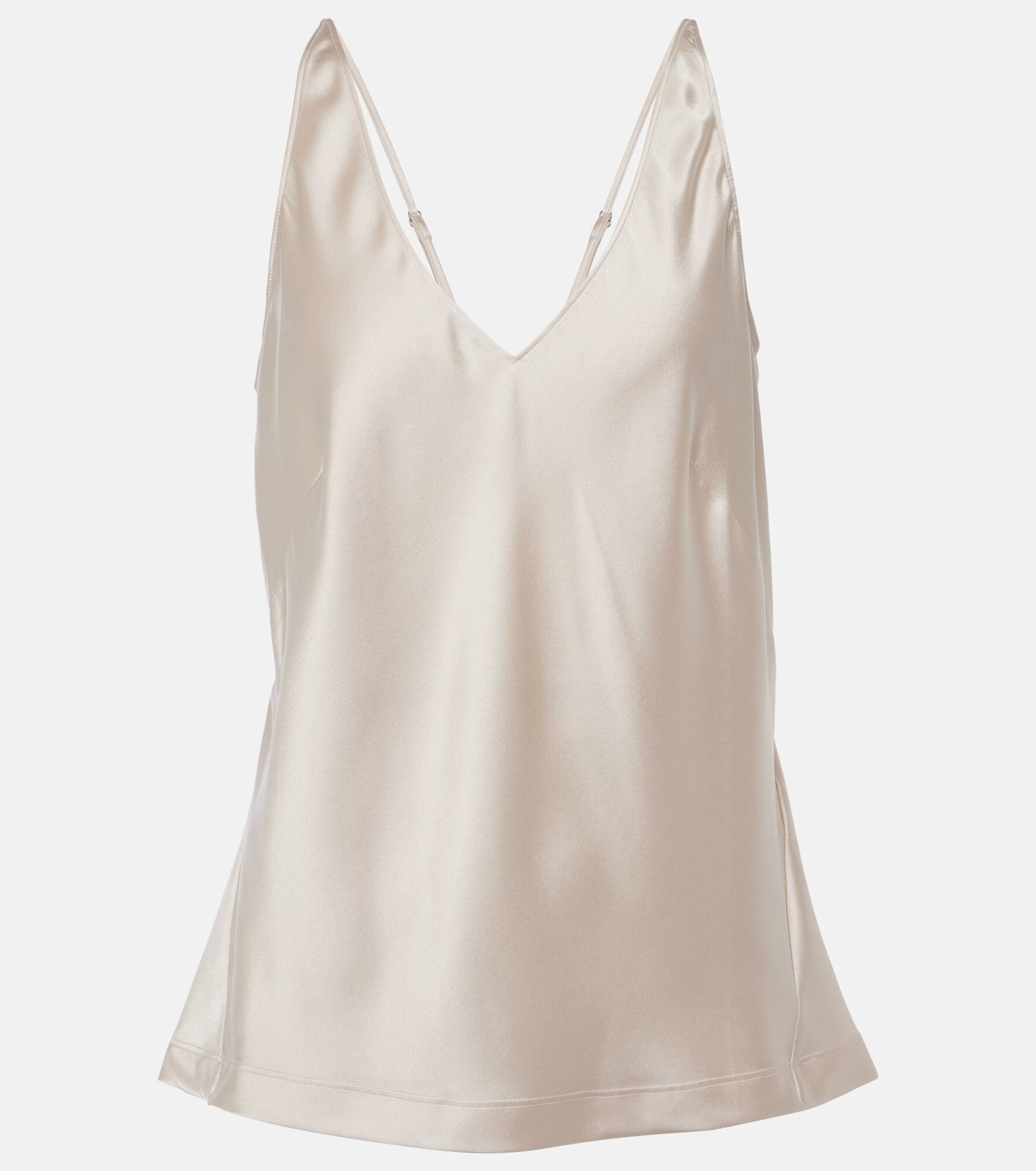 Sense Of Shine silk-blend satin tank top - 1