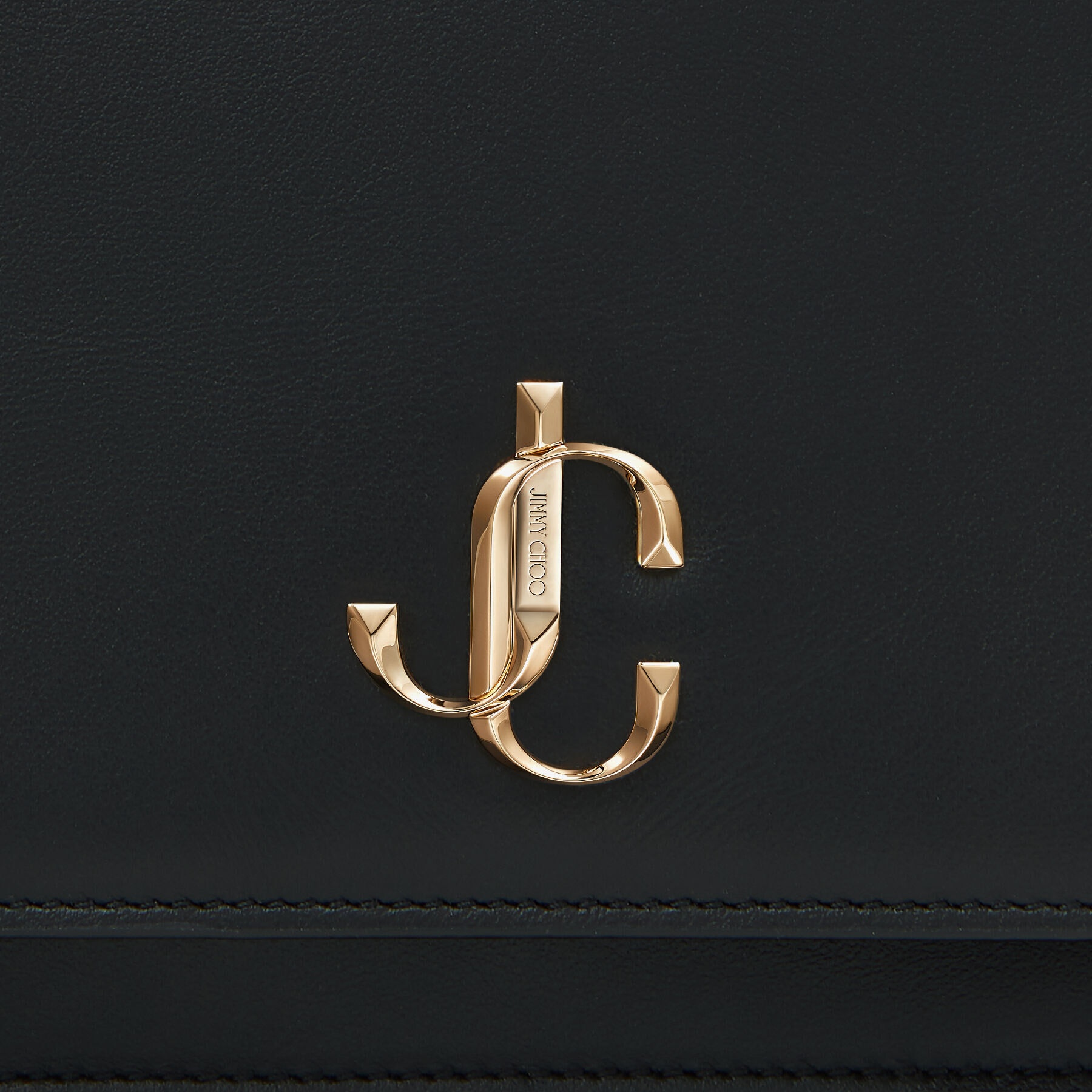 Palace
Black Smooth Calf Leather Mini Bag with JC Emblem - 5