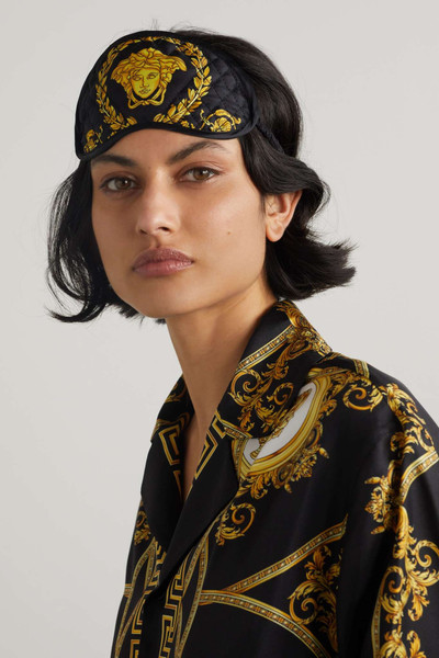 VERSACE Printed silk-twill eye mask outlook