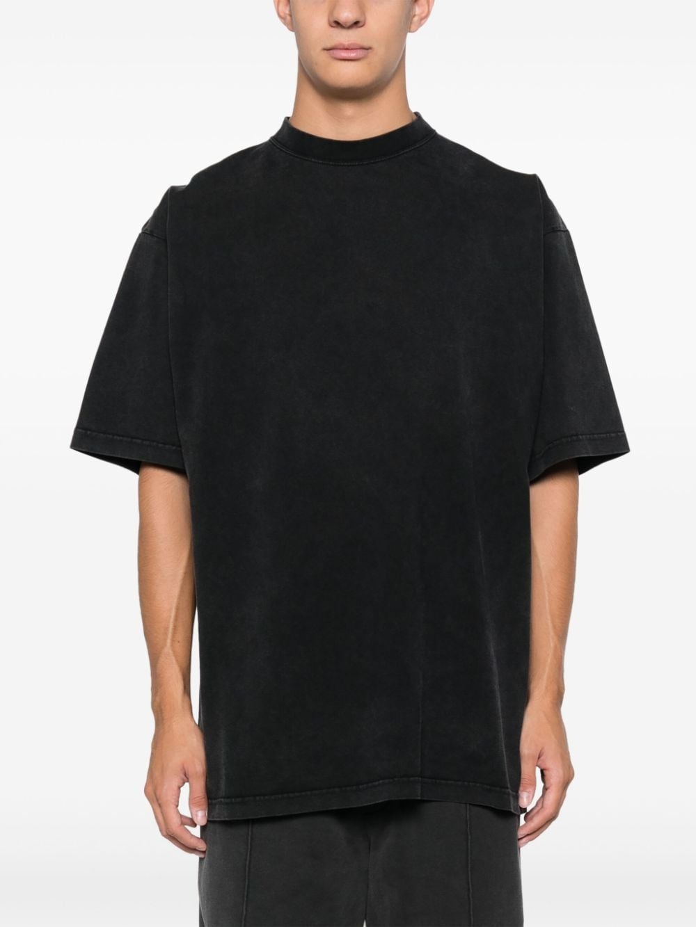 【BALENCIAGA】Rhinestone Logo Cotton T-Shirt BALENCIAGA rhinestone-logo cotton T-shirt | REVERSIBLE
