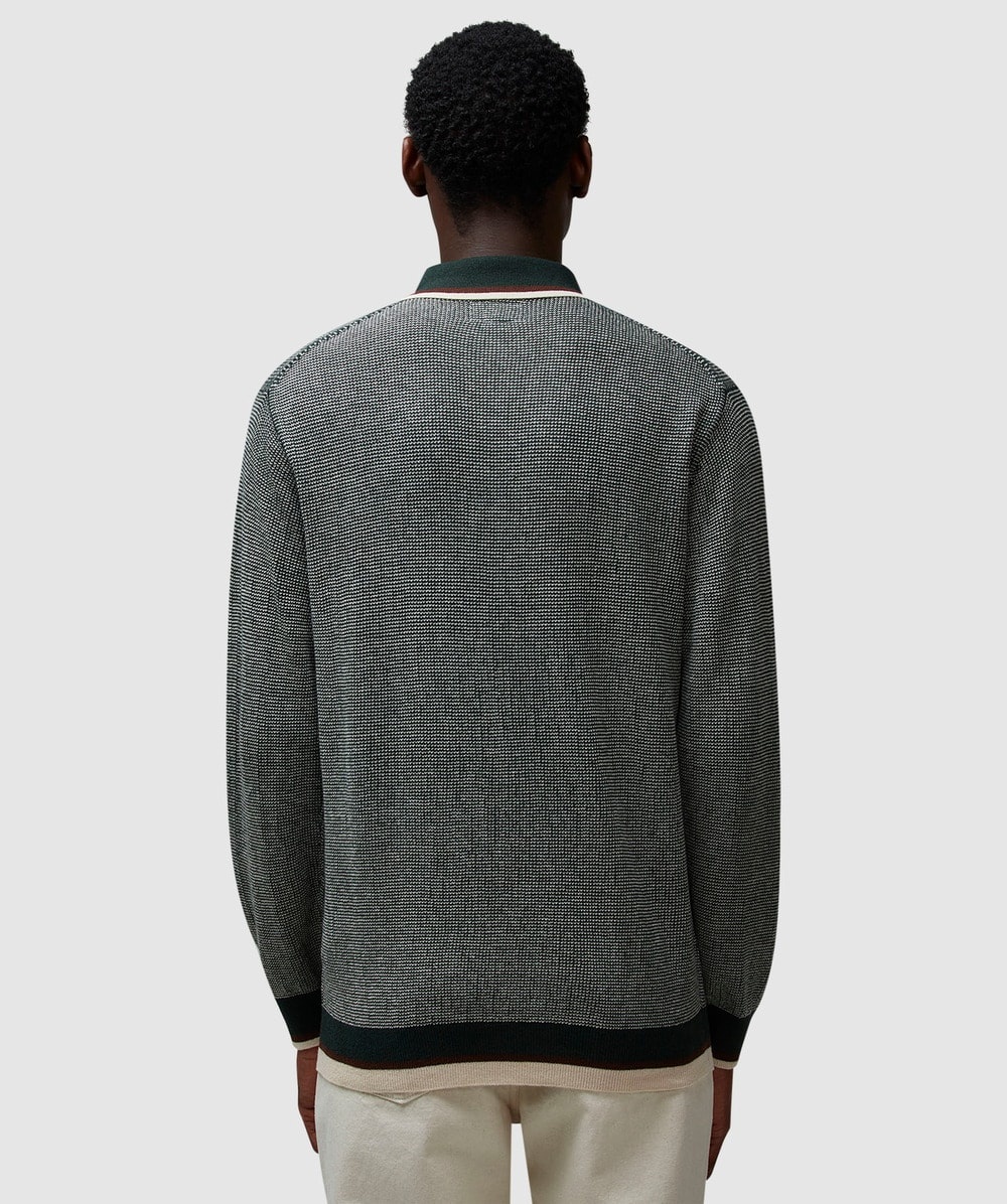 Long sleeve knitted polo shirt - 3