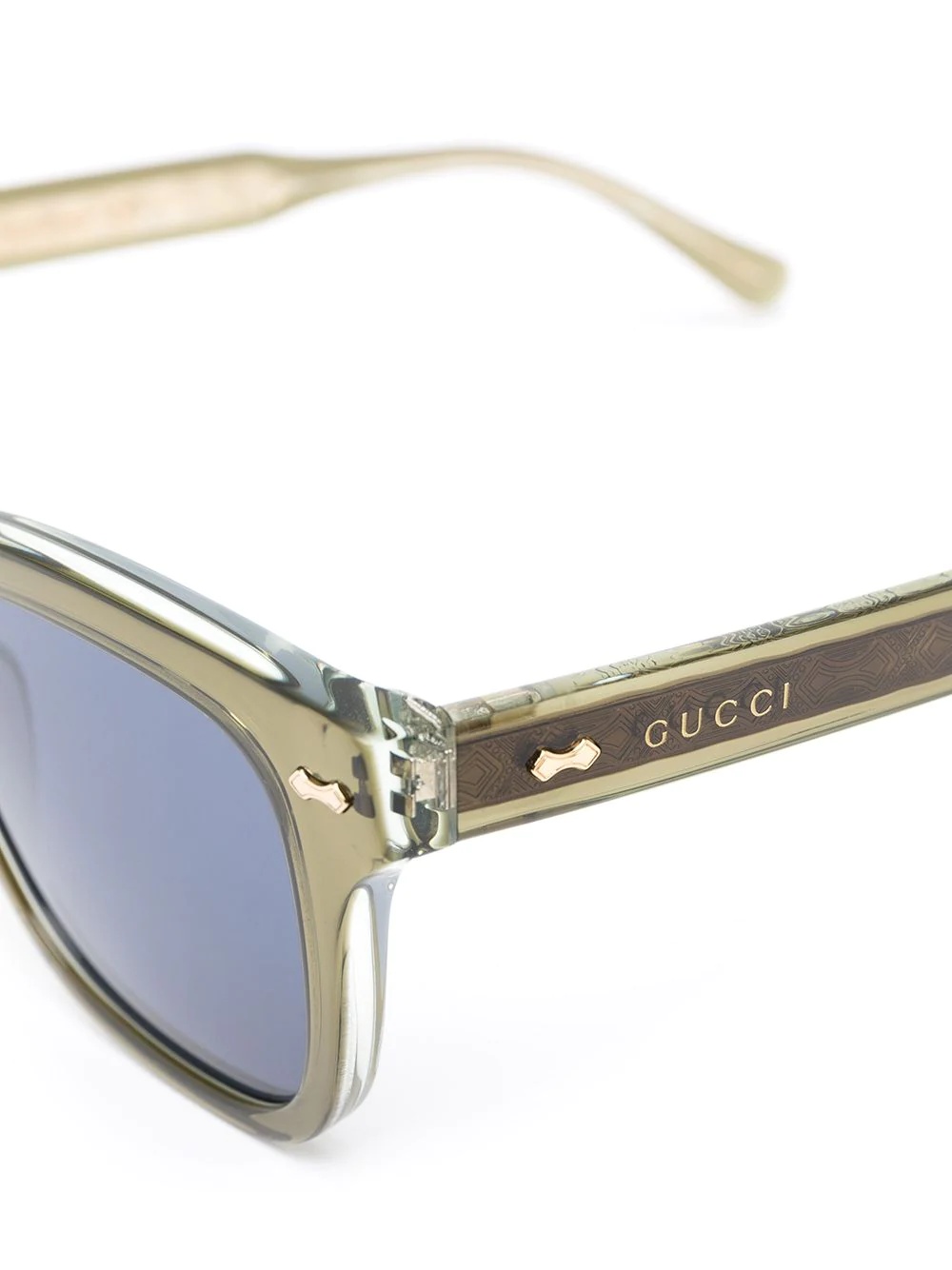 square-frame tinted sunglasses - 3