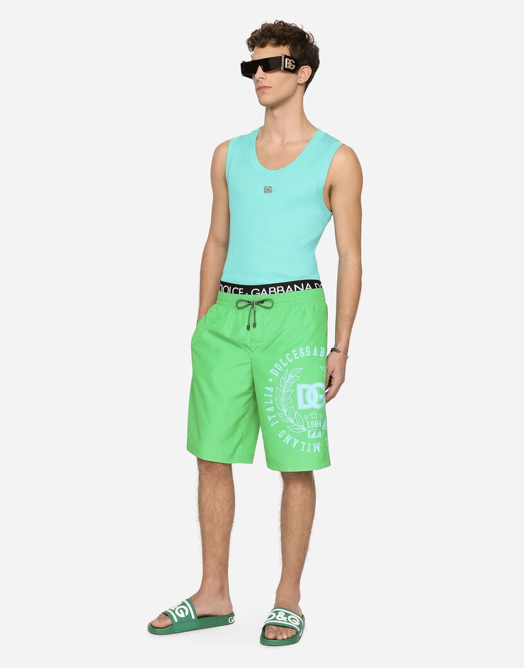 Long printed swim trunks - 3