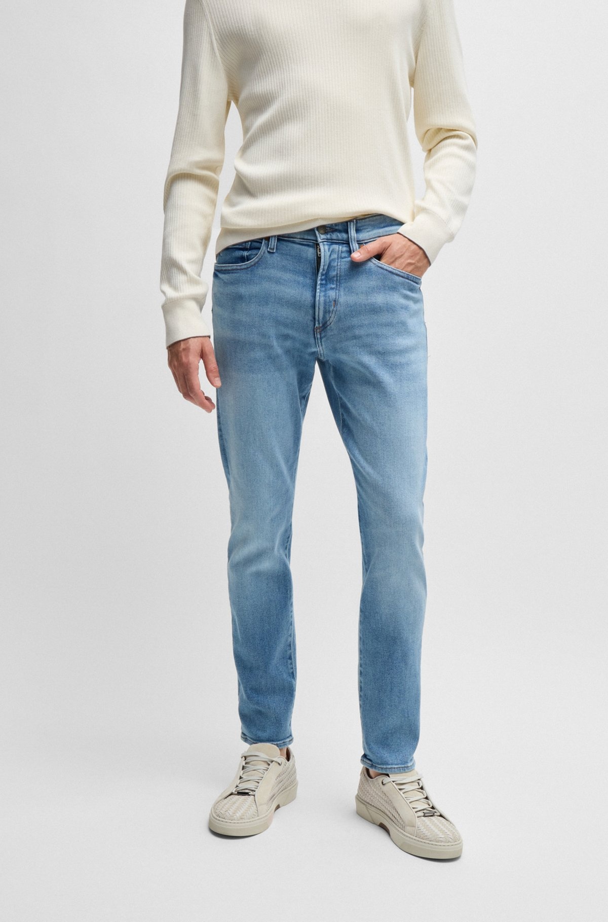 SLIM-FIT JEANS IN FRESH-BLUE COMFORT-STRETCH DENIM - 2