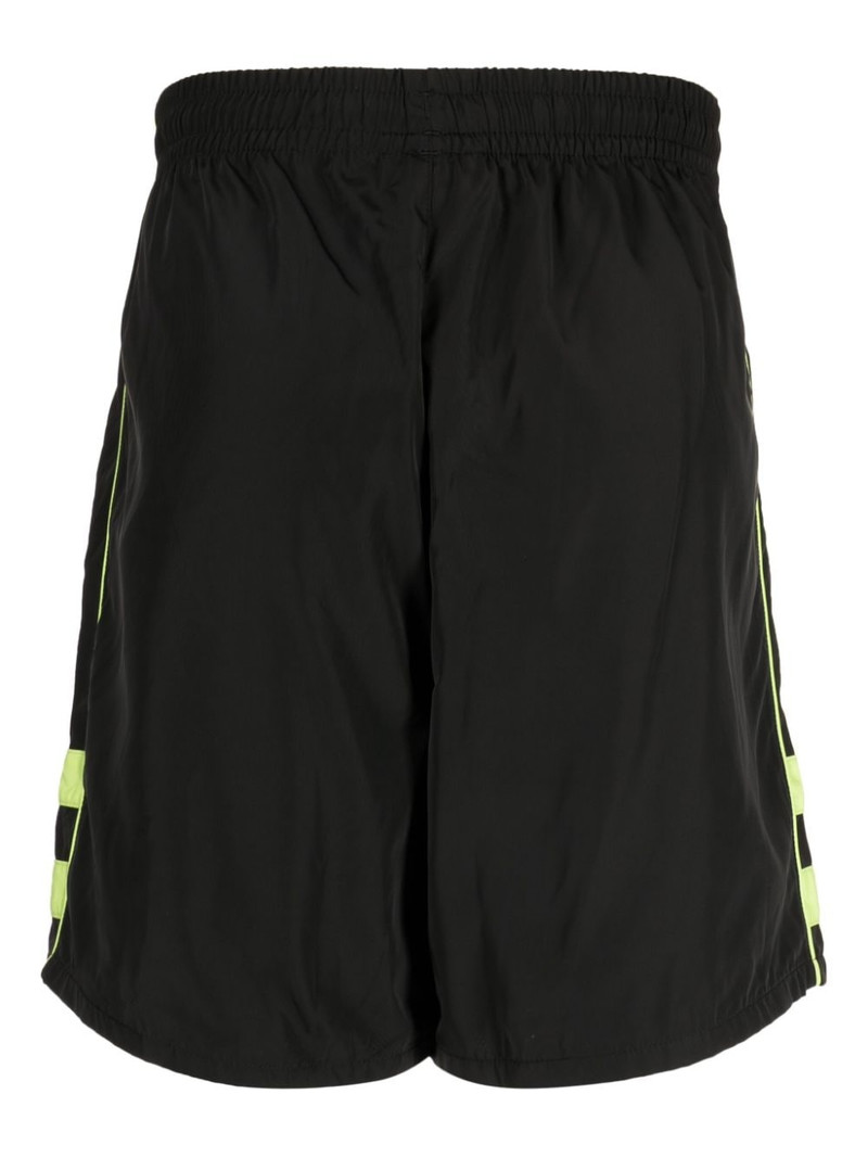 LACOSTE logo-embroidered striped track shorts outlook