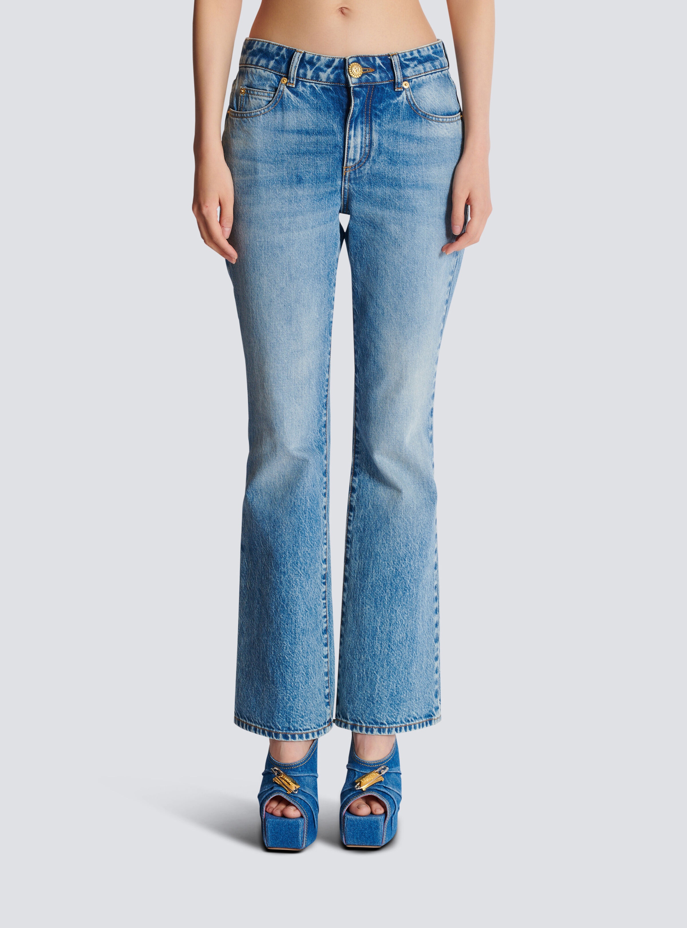 Flared denim jeans - 5
