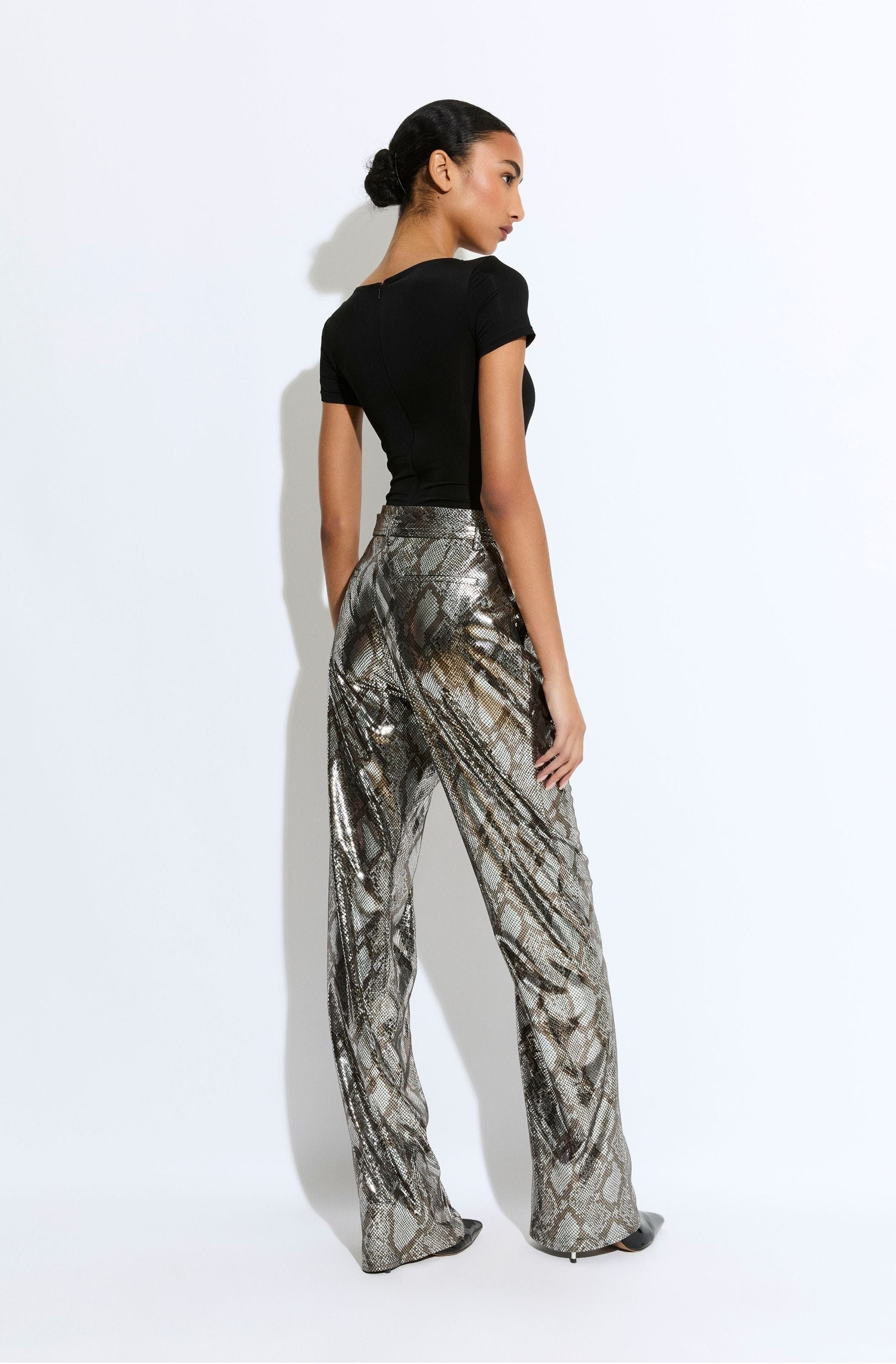 Metal Snake Belted Pant - 3