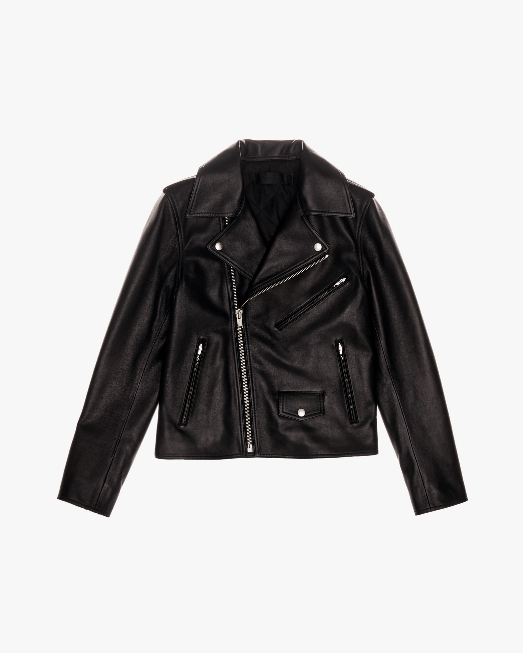 LEATHER BIKER JACKET - 1