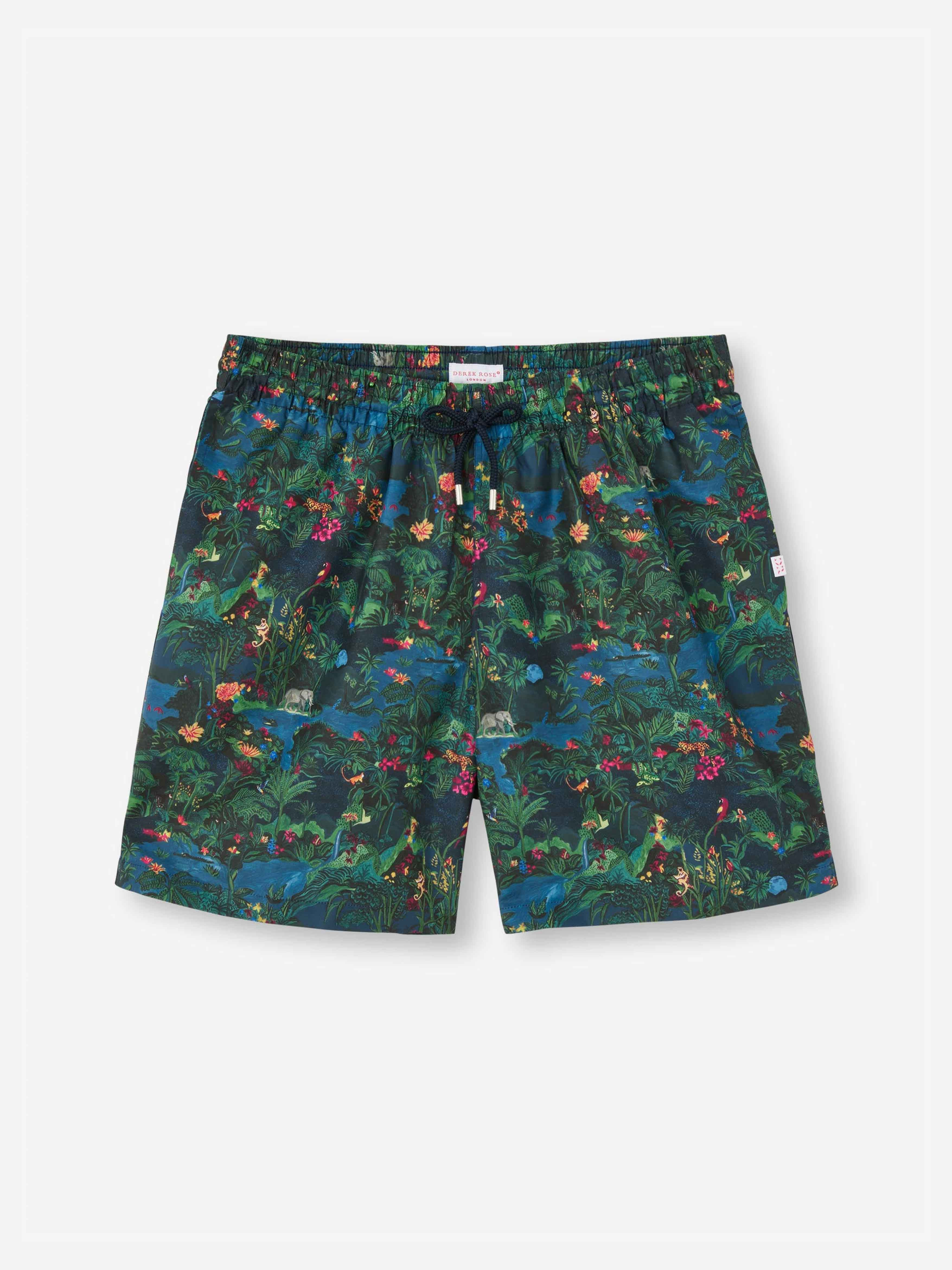 Men's Swim Shorts Multi Midnight Jungle Print - 2