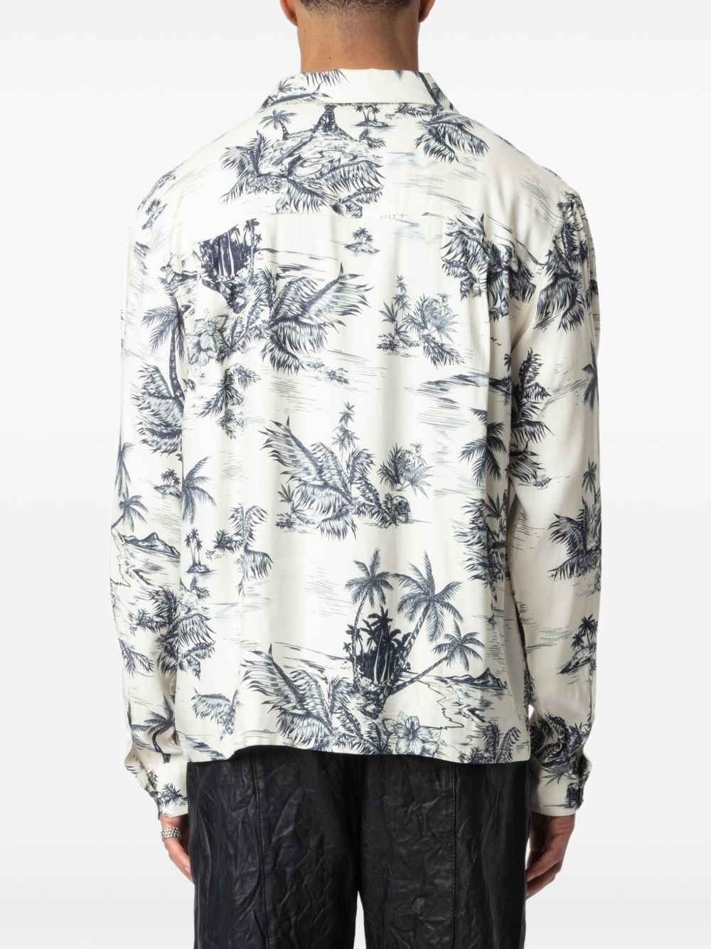 Suzy palm-print shirt - 6