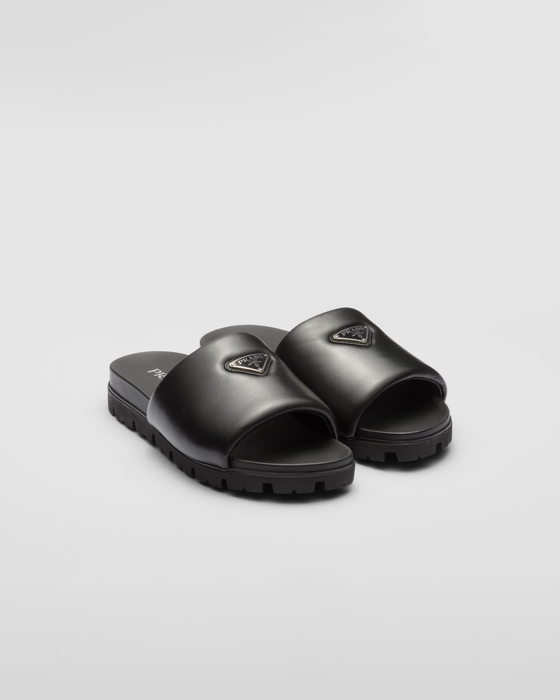 Prada Padded nappa leather slides outlook