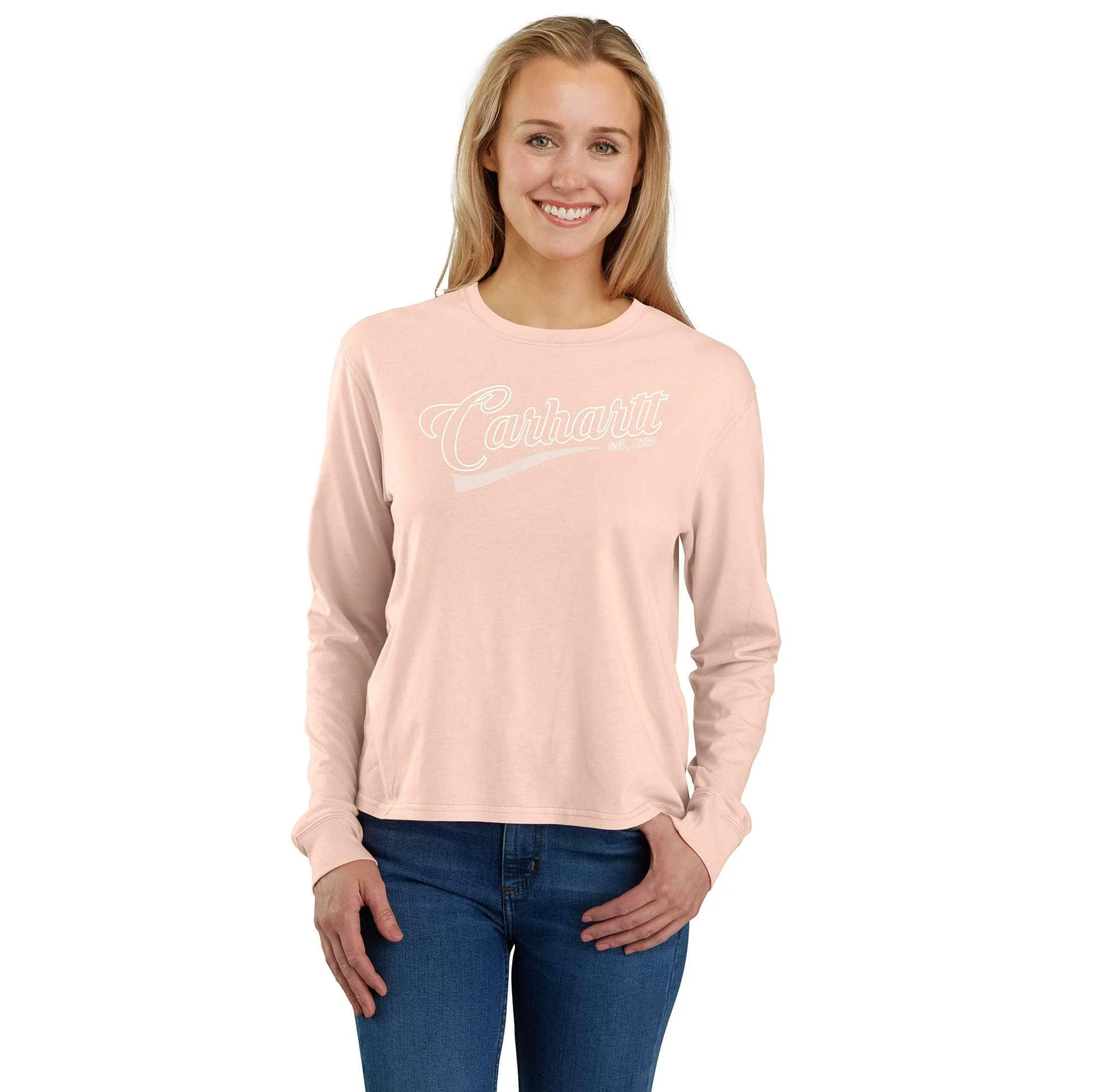 Women's TENCEL™ Fiber Series Loose Fit Long-Sleeve Logo Graphic T-Shirt - 1
