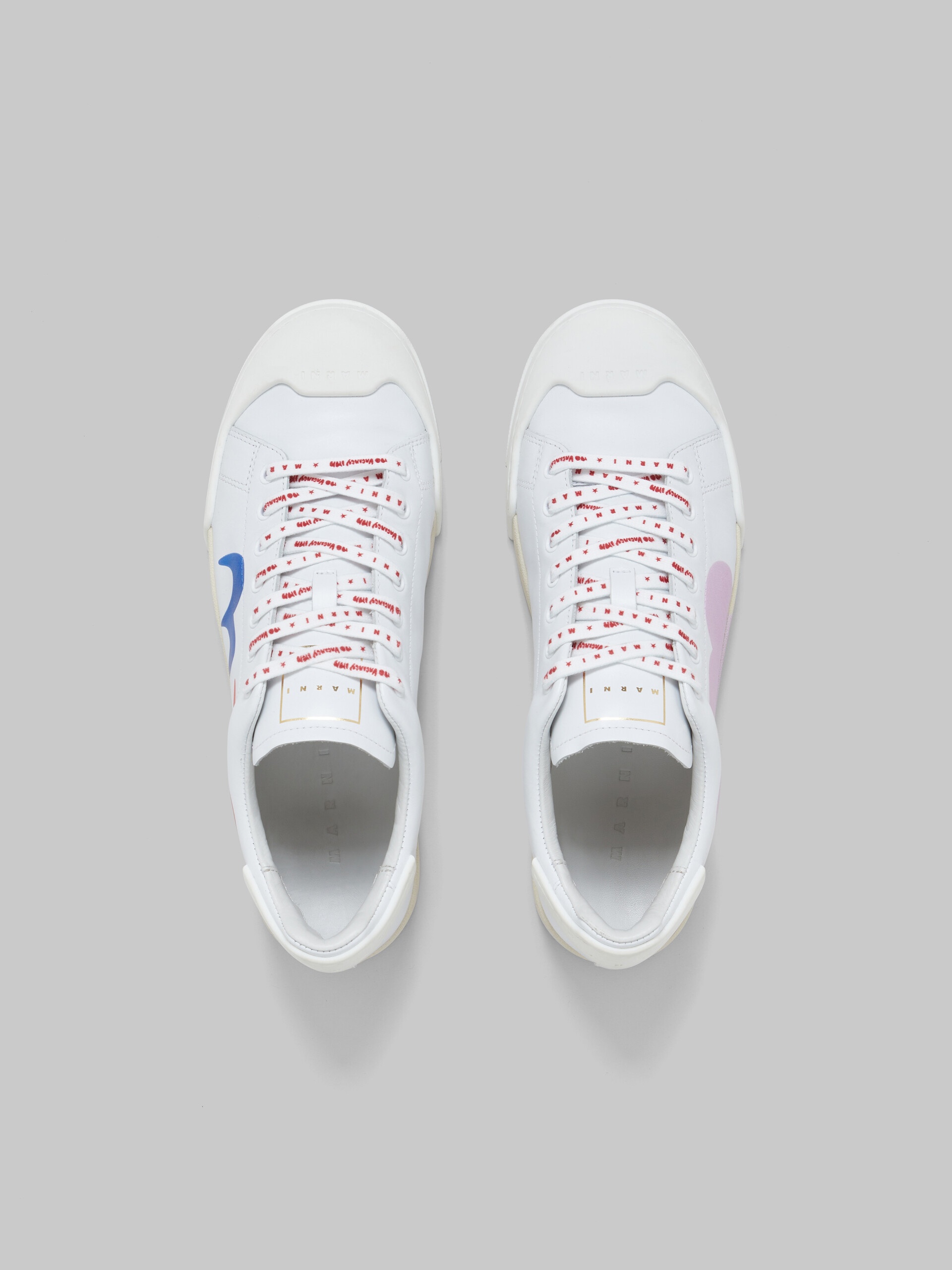 MARNI X NO VACANCY INN - DADA BUMPER SNEAKER IN WHITE PRINTED LEATHER - 4