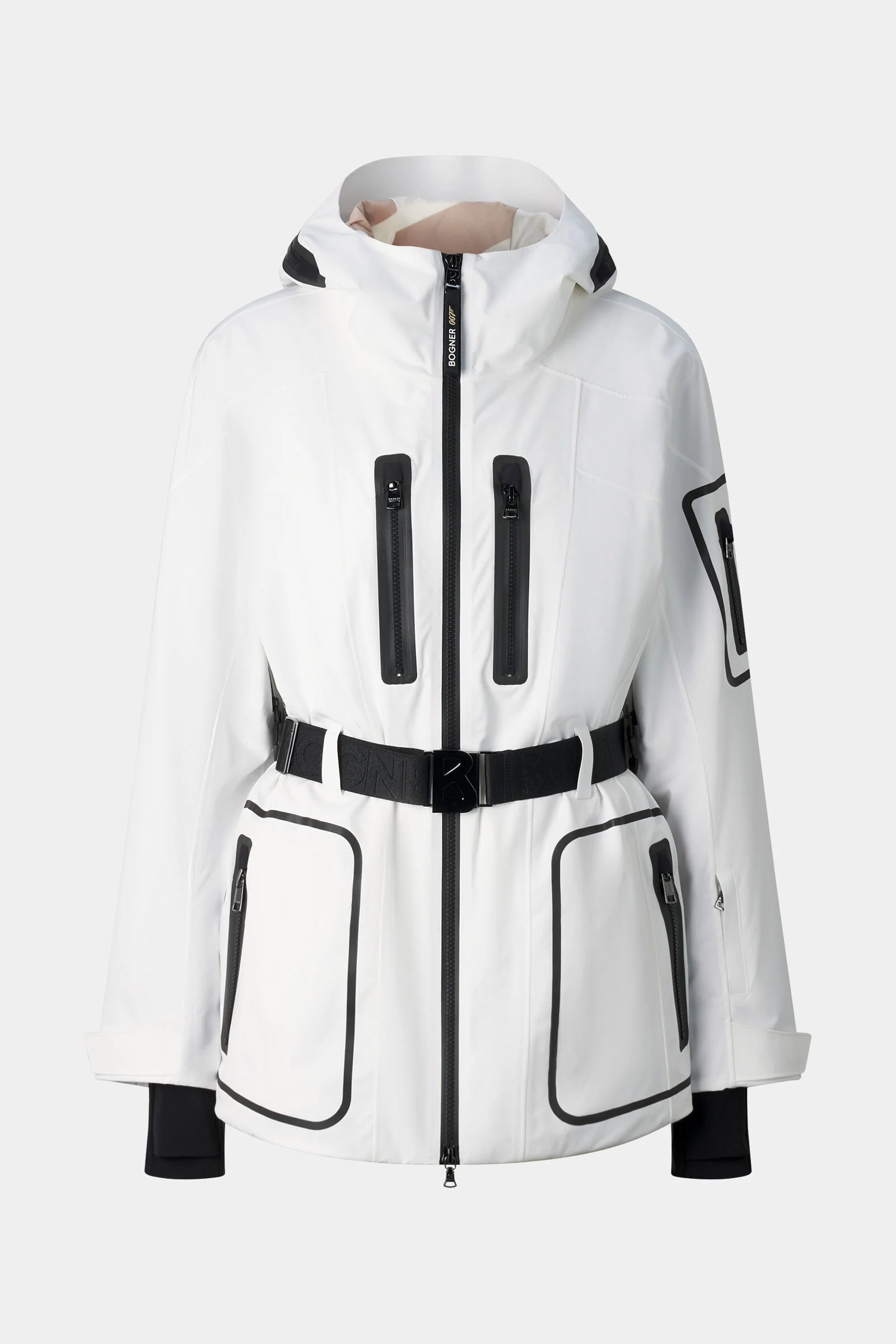 Bond Ski Jacket in White/Black - 1