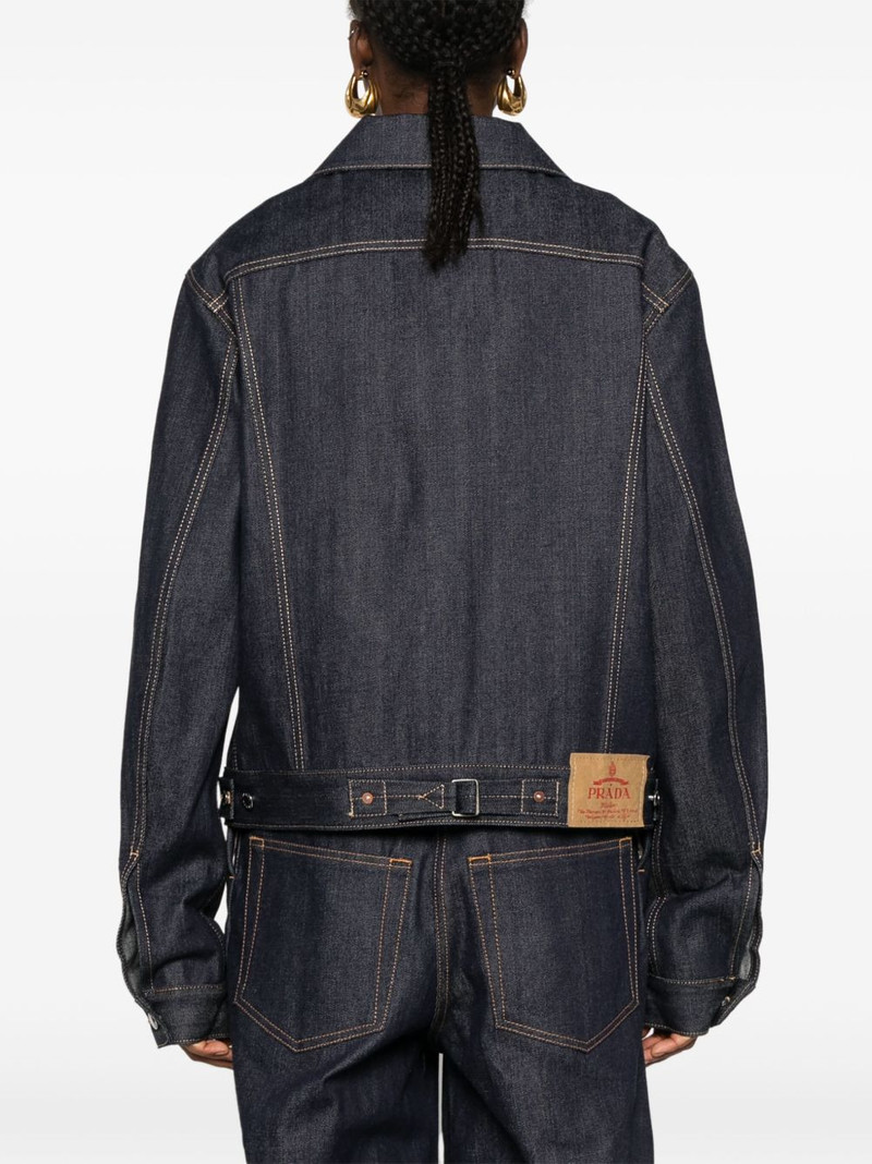 triangle logo denim jacket 4