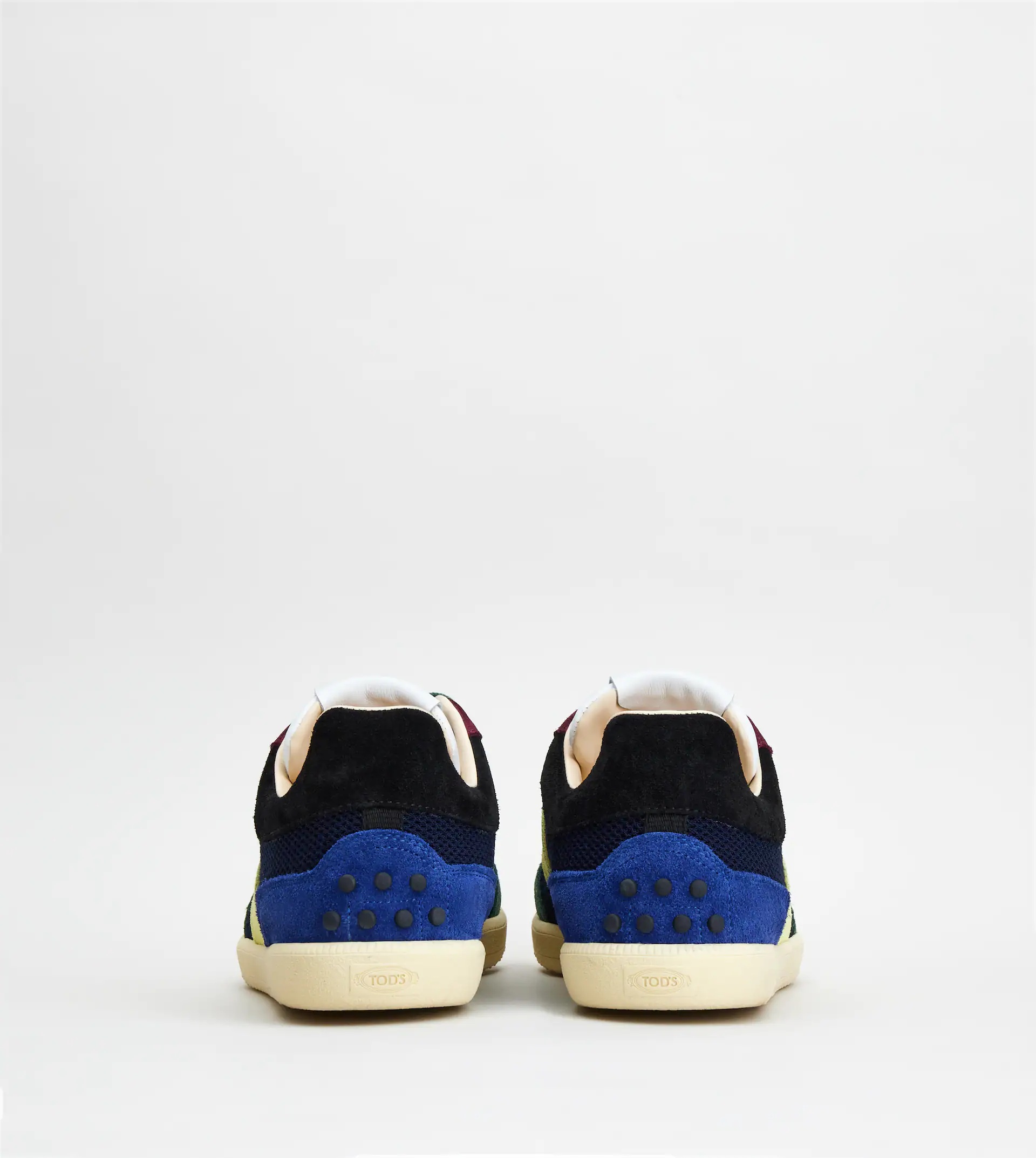 TOD'S TABS SNEAKERS IN SUEDE AND TECHNICAL FABRIC - BLUE, YELLOW, GREEN - 3