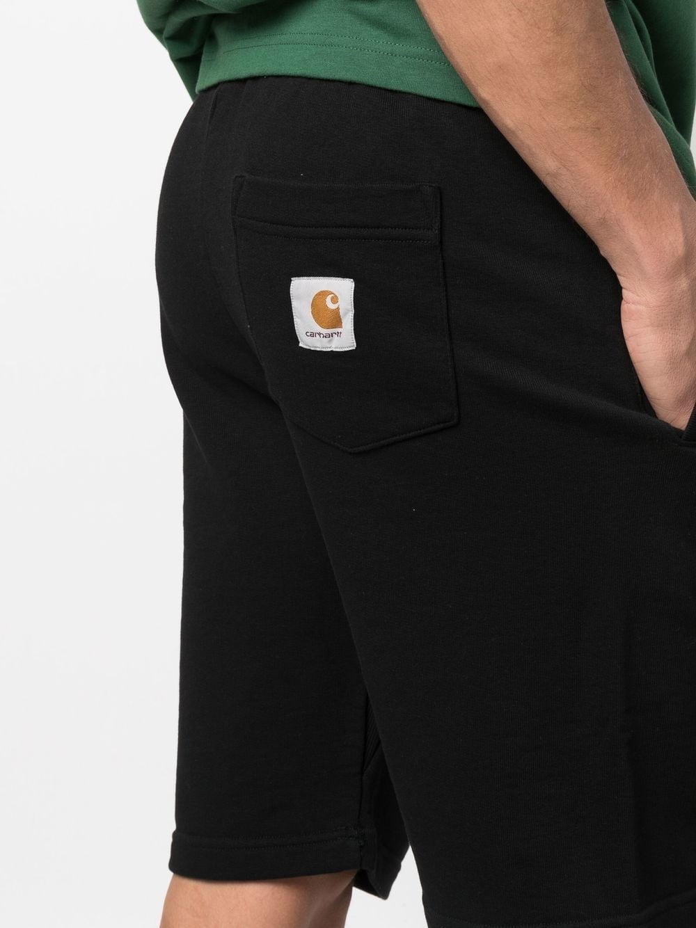 logo-patch knee-length shorts - 5