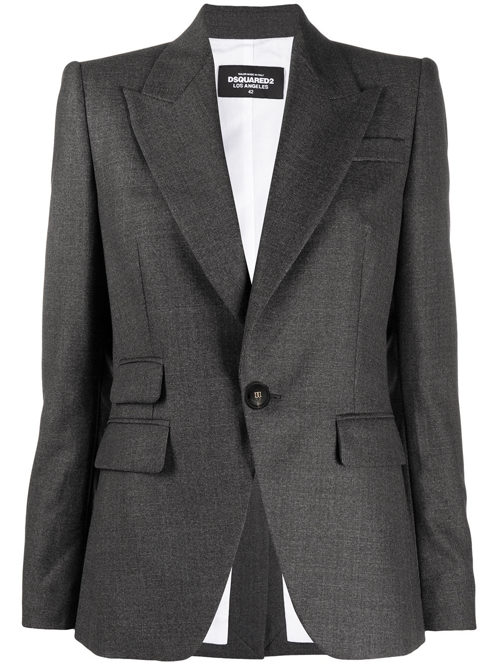 single-breasted wool blazer - 1