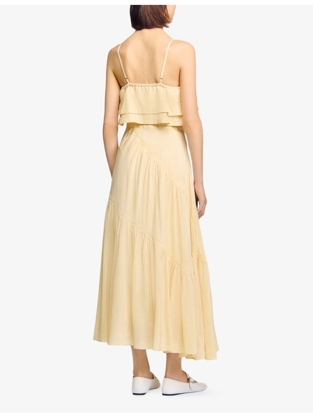 Ruffled Sleeveless Linen-Blend Maxi Dress - 4