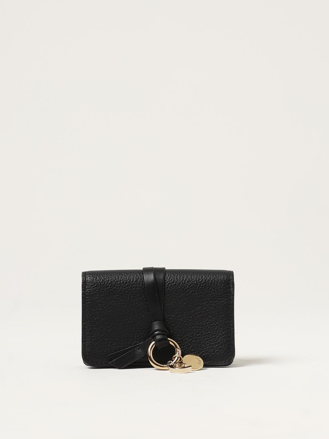 Chloé leather business card holder with charm - 1