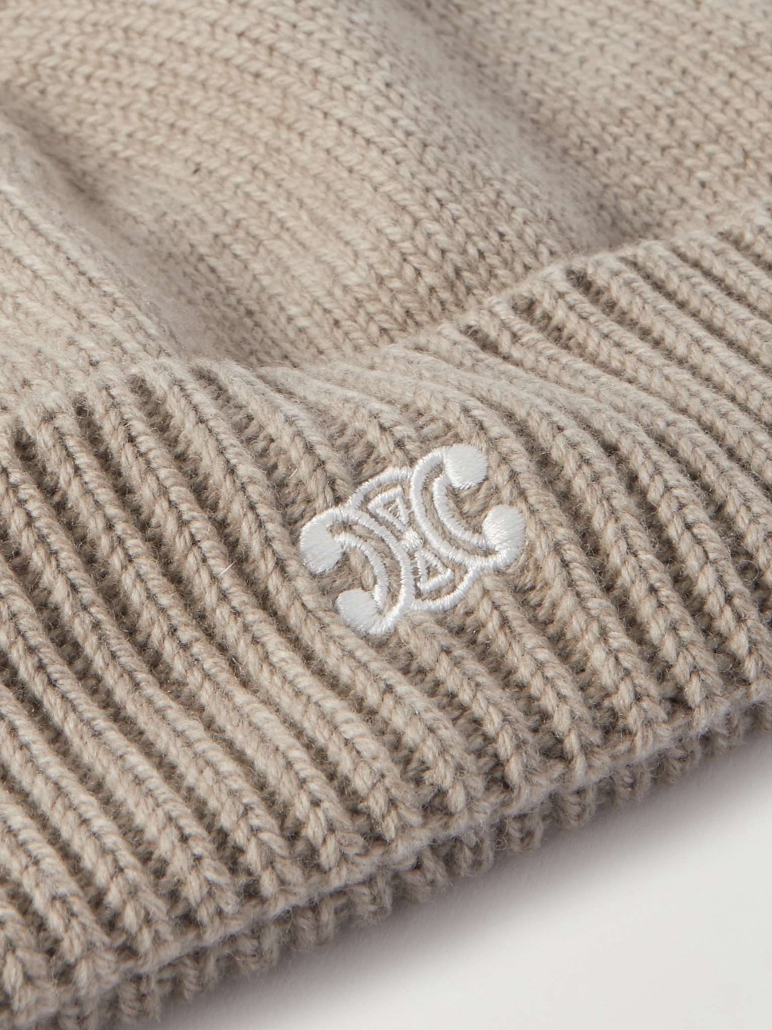 Logo-Embroidered Wool and Cashmere-Blend Beanie - 3