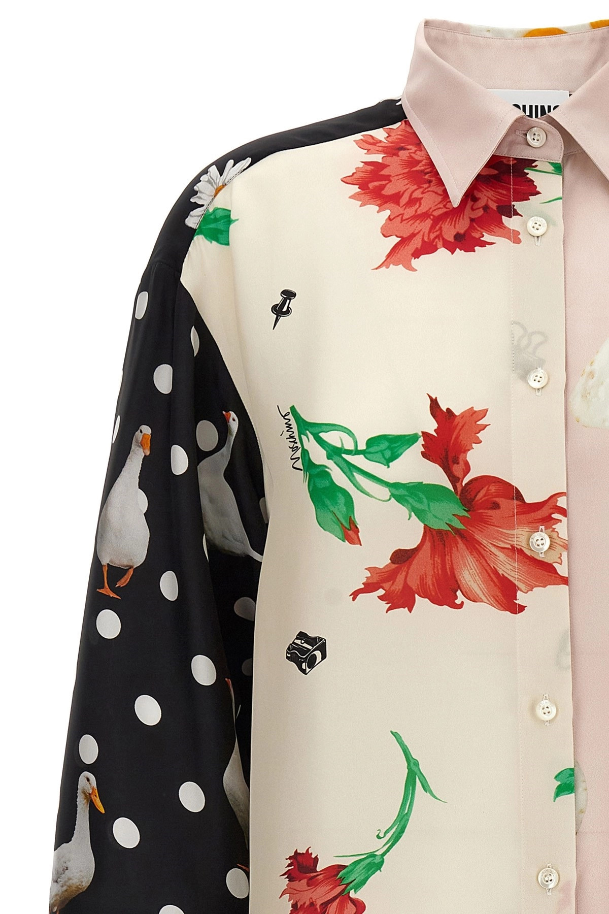 Patchwork print shirt - 4