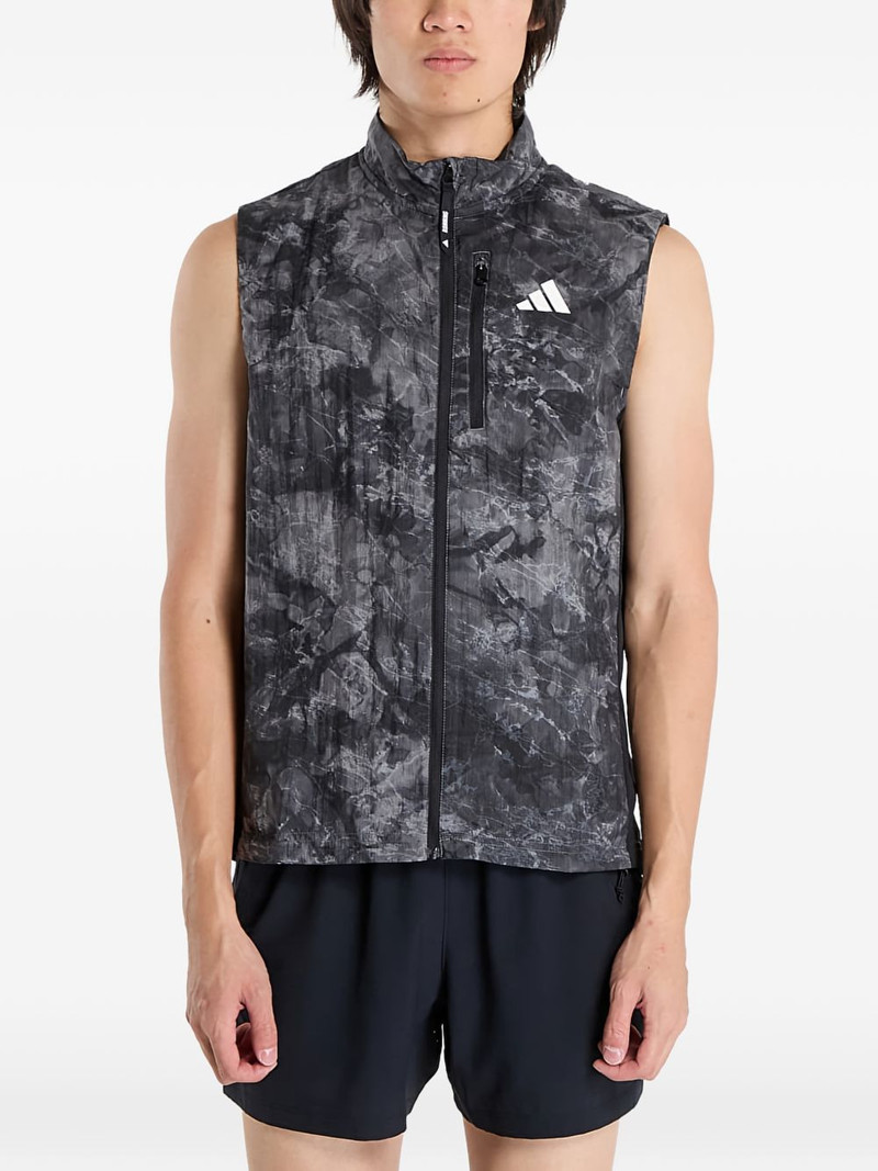 spray dye-effect sleeveless vest 1