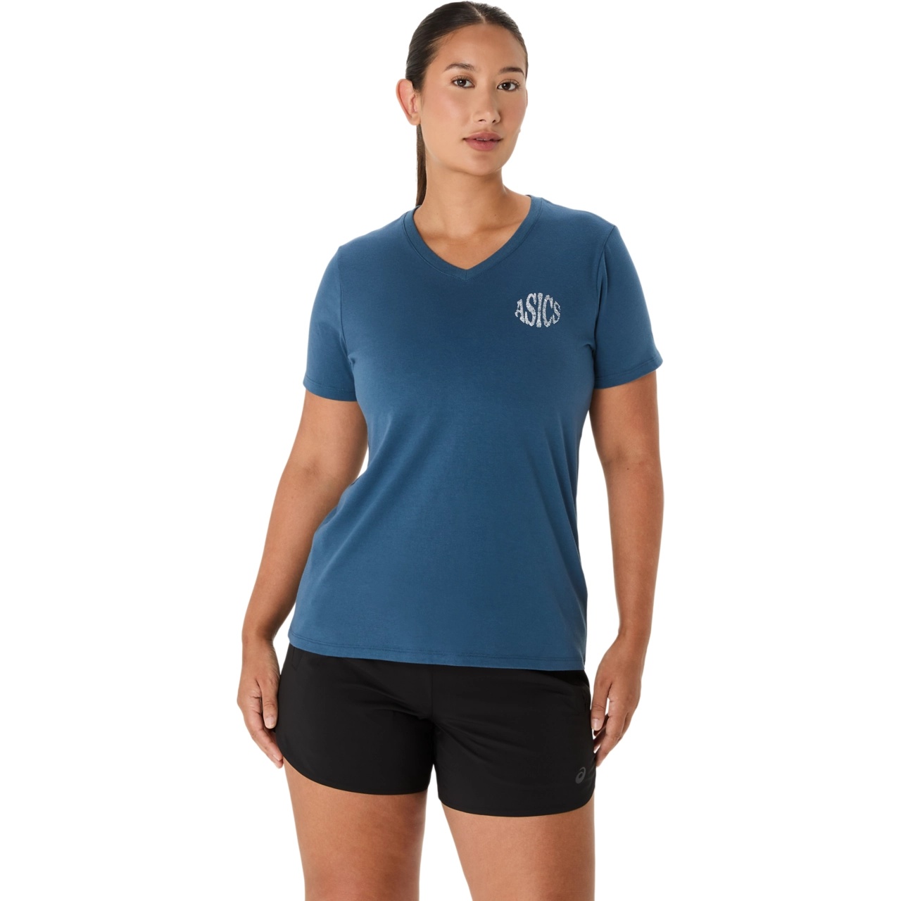 WOMEN'S ASICS NATURE V-NECK SHORT SLEEVE TEE - 1