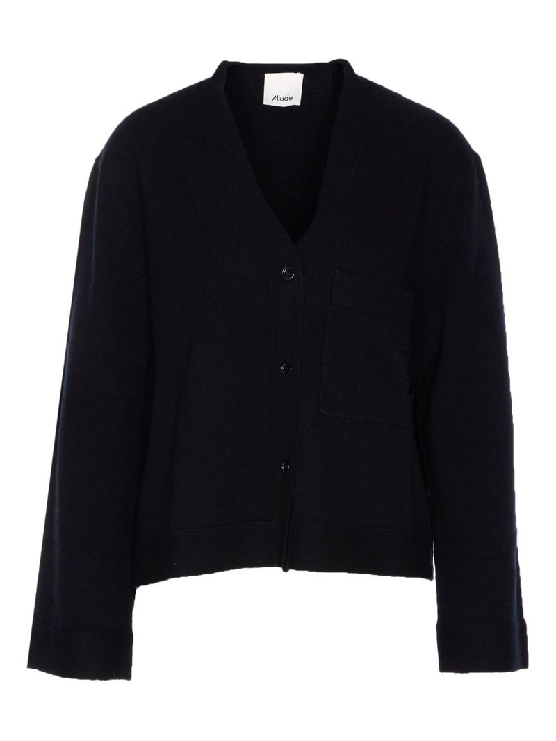 buttoned-front pocket cardigan 1